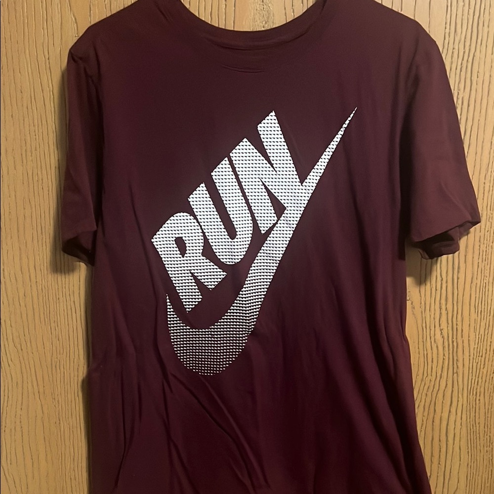 Nike Burgundy RUN Graphic Tee